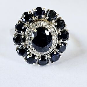 Dark Blue Sapphire 💍 Size 8 NEW! *Special Feature